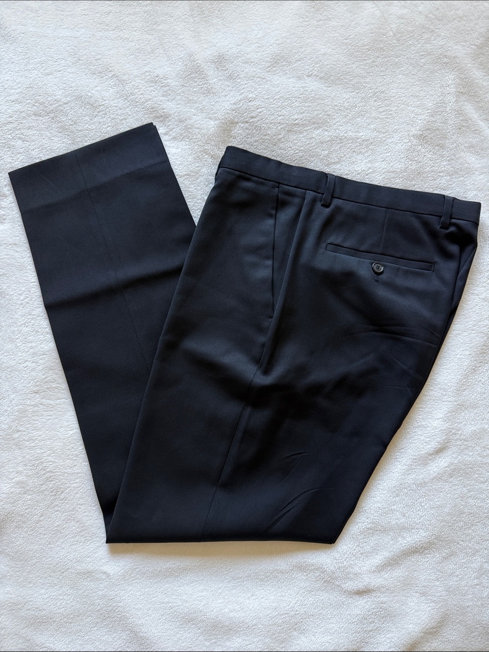 BOSS Hugo Boss Black Flat Front Dress Pants